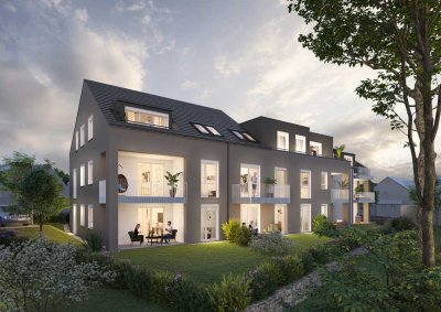 Moderne 3-Zi.-Dachgeschosswohnung mit Blick über Malmsheim