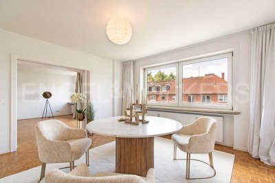 Nur ca. 600 m zur Alster: Helle Wohnung in ruhiger Lage