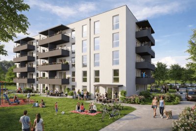 NEUBAU - 3 Zimmer Wohnung mit Tiefgaragenplatz - Fertigstellung Frühjahr 2027