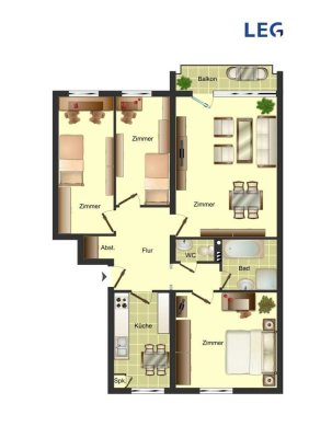 4-Zimmer-Wohnung in Sankt Augustin Menden