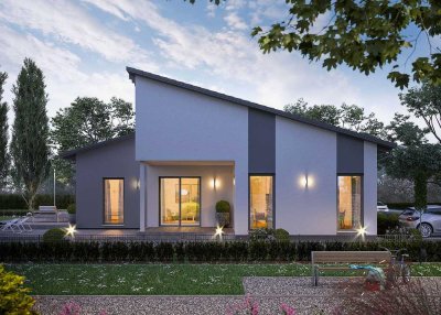 Einzigartiger Bungalow mit Niedrigenergiekonzept BEZUGSFERTIG inkl. Grundstück