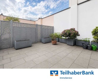 Großzügige 2-Zimmer-Wohnung mit sonniger Dachterrasse im ruhigen Rückgebäude