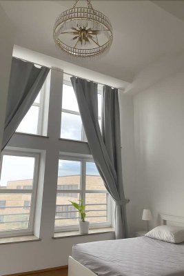 Exklusive 2-Raum-Loft-Wohnung mit gehobener Innenausstattung mit Balkon in Leipzig