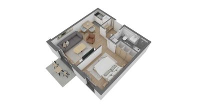 Attraktive 2 Zimmer-Wohnung im EG mit eigenem Garten