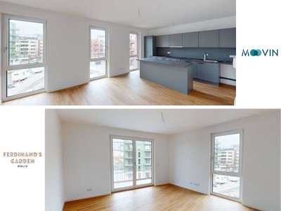 Große 3-Zimmer-Wohnung mit Balkon und offenem Küchenbereich im Neubauquartier 'Ferdinands Garden'