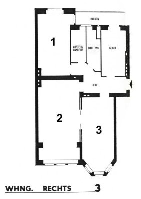 Residenzstraße 2,5-Zimmer-Wohnung  mit Balkon 3.OG