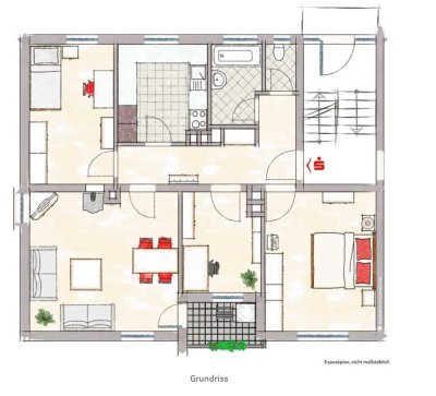 4-Zimmer Wohnung - Teilsaniert - Uninah