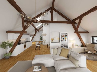 Loft, saniert, sichtbares Gebälk, 4 Meter RH, Tageslichtbad, Solar, Fußbodenheizung uvm.!