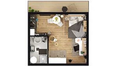 Exklusive, sanierte 1-Raum-Wohnung mit Balkon und Einbauküche in Gießen