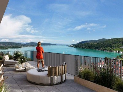 Fantastic Lake View - Seeblickwohnung mit Infinity-Pool und privatem Seezugang am Wörthersee
