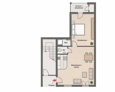 Ruhige & helle 2-Zimmer-Wohnung in Sudenburg ab Juni
