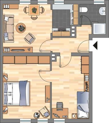 Demnächst frei! 2-Zimmer-Wohnung in Wilhelmshaven Fedderwardergroden