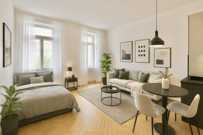 ERSTBEZUG nach Sanierung - 1 Zimmer - ca. 26m² WFL - moderne Ausstattung - tolle öffentliche Anbindung