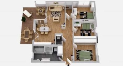 Moderne neuwertige 4-Zimmer Wohnung mit Terrasse in Braunschweig