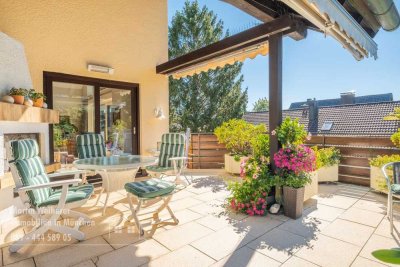 7-Zimmer-Maisonette: lichtdurchflutet mit umlaufender Terrasse und Grünblick