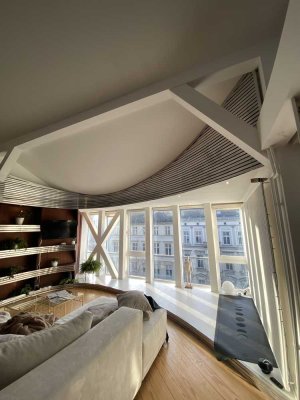Exklusive Maisonette Penthousewohnung Dachterrasse Space Age Design