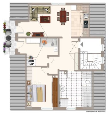 NEUBAU ERSTBEZUG !  großzügige 3-Zi.-DG-Wohnung