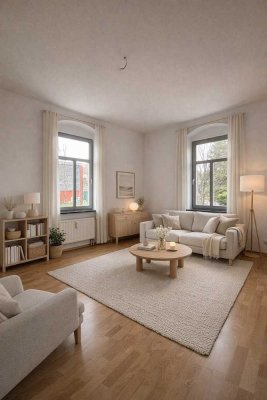 Einladende 2-Zi Altbauwohnung mit Balkon, EBK und Stellplatz auf dem Grundstück in ruhiger Lage