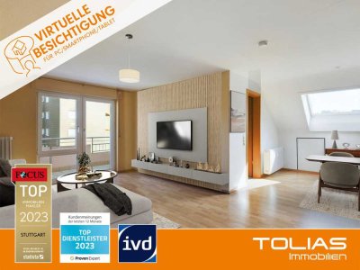 Scheckheftgepflegt:
Lichtdurchflutete 3-Zimmer-Wohnung mit erneuerbaren Energien, Balkon, Garage