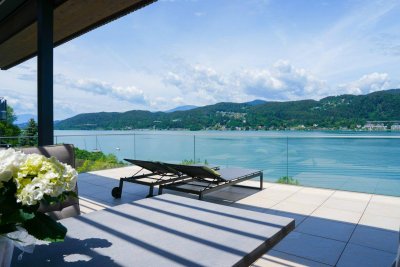 PENTHOUSE mit gigantischer 60 qm Seeblickterrasse neben dem begehrten Golfplatz DELLACH