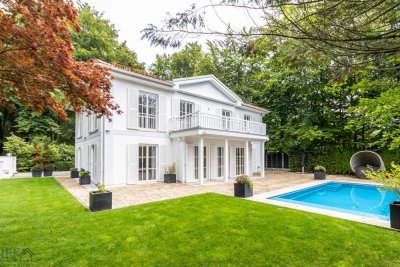 Provisionsfreier Verkauf! Elegante Luxusvilla mit Traumausstattung am Grünwalder Forst!