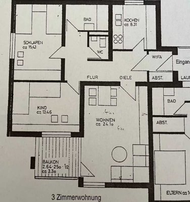 Schöne 3-Zimmer-Wohnung mit EBK in Landshut