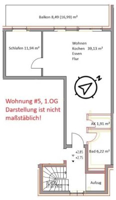 Neubau 2-Zimmer-Wohnung im gehobenen Standard (Erstbezug)