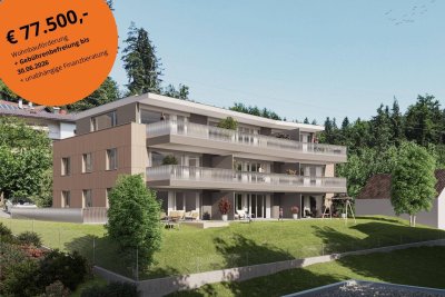 2-Zi Gartenwohnung mit € 75 500,- Wohnbauförderung Blick in den Walgau Top 2