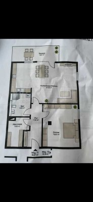 2 Zimmer Wohnung mit Garten