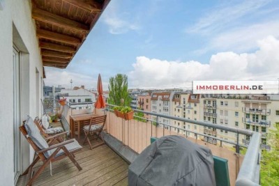 IMMOBERLIN.DE - Moderne Wohnung mit großer Südwestterrasse in ruhiger Citylage