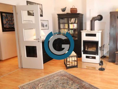 6,50m DECKENHÖHE & 13m² FENSTERFRONT - AUFZUG, TERRASSE, KLIMAANLAGE & KAMIN - SUPER LAGE!