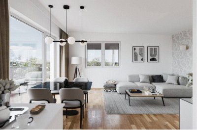 2-Zi-Dachgeschosswohnung mit SW-Terrasse und 2 Tiefgaragenplätze