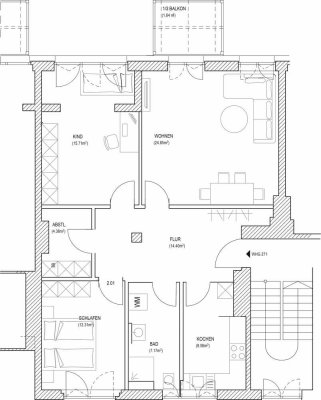 Moderne Wohnung im Altbau zwischen Havel und Schloss Charlottenhof