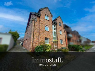 WOHNEN AUF ZWEI EBENEN: Maisonette mit großem Balkon, Fußbodenheizung & Garage in Bottrop‑Vonderort.