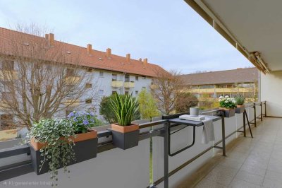 Top Wohnung mit raumhohen Fenstern, 3 Balkonen und Garage in begehrter Lage von HD-Handschuhsheim