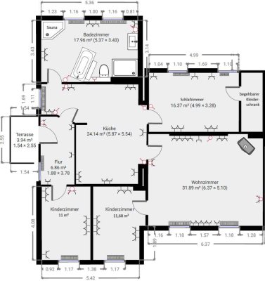 Wunderschöne geräumige 4 Zimmer Wohnung im schönen Bugk zu vermieten