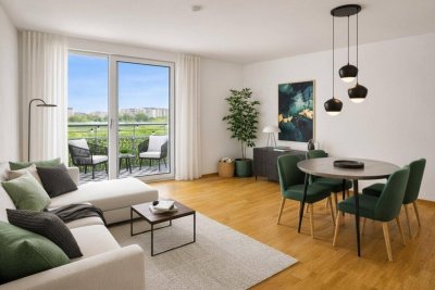 Provisionsfreie Neubau-3-Zimmerwohnung mit uneinsehbarer Loggia - Fußbodenheizung &amp; perfektem Grundriss