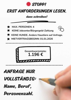 Gaggenau: 86 m² | 4 Zimmer | Kaltmiete 946 € | Max. 4 P. | KRITERIEN BEACHTEN!