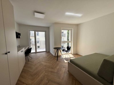 Möblierte Single-Wohnung mit Blick zum begrünten Innenhof!