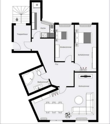 Modernes Wohnjuwel in Oberhausen Königshardt: 3 Zimmer mit Klimaanlage & Design-Küche