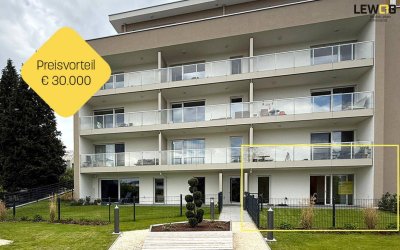 Neubau-Gartenwohnung mit € 30.000 Preisvorteil