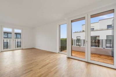 Neubau Erstbezug * 3 Zimmer Wohnung im 5.OG * Gäste-WC * Balkon * TG Stellplatz