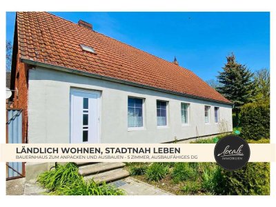 Ländlich wohnen, stadtnah leben – Bauernhaus mit Garten, Ausbaureserve und Nähe zu Kyritz