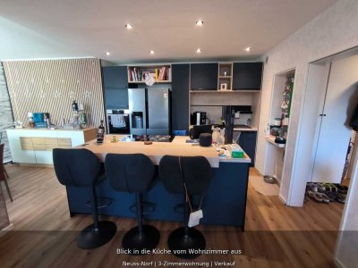 Neuss-Norf: 3-Zi. mit großer Kochinsel (1 J.) + Balkon & TG (optional)