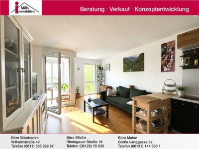 Stilvoll Wohnen in Mainz Hartenberg-Münchfeld:
Moderne 2-ZKB Eigentumswohnung mit Loggia und