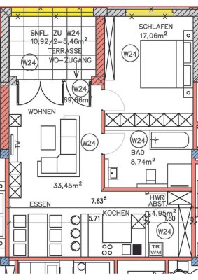 Ruhige 2 - Zimmer - Wohnung