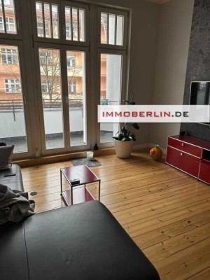 IMMOBERLIN.DE - Ruhig im Bötzow-Kiez! Sehr attraktive Altbauwohnung mit Westloggia