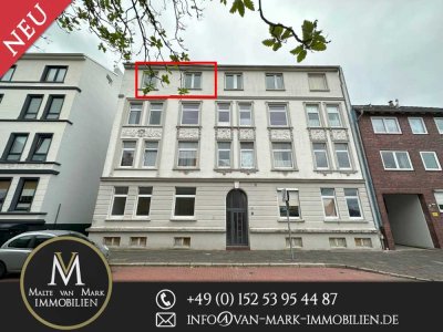 Etagenwohnung 3.OG mit Balkon in der Frederikenstr.55 mit 2 Zimmer und 54 m²