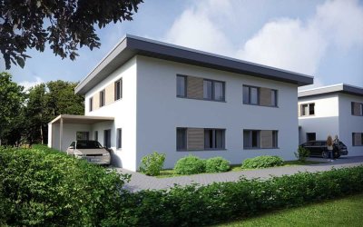 Doppelhaushälfte als Effizienzhaus 40
Günstige Zinsen bei möglicher Wohnbauförderung NRW.Bank + KfW