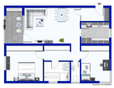 3-Zimmer-Familienwohnung mit Balkon, Garage und Hausmeisterservice-Ideal für Paare mit Kinder